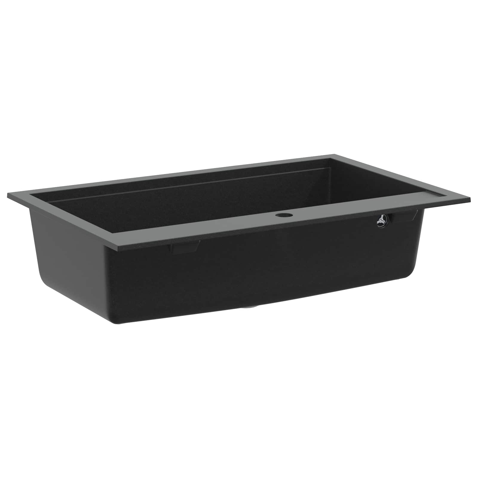 vidaXL Zlew Czarny 795 x 505 mm Granit