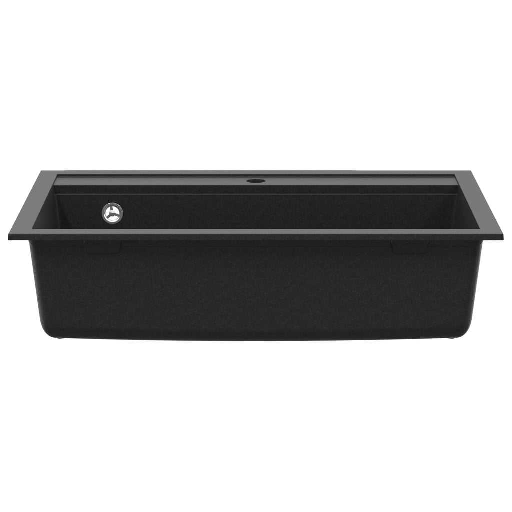 vidaXL Zlew Czarny 795 x 505 mm Granit