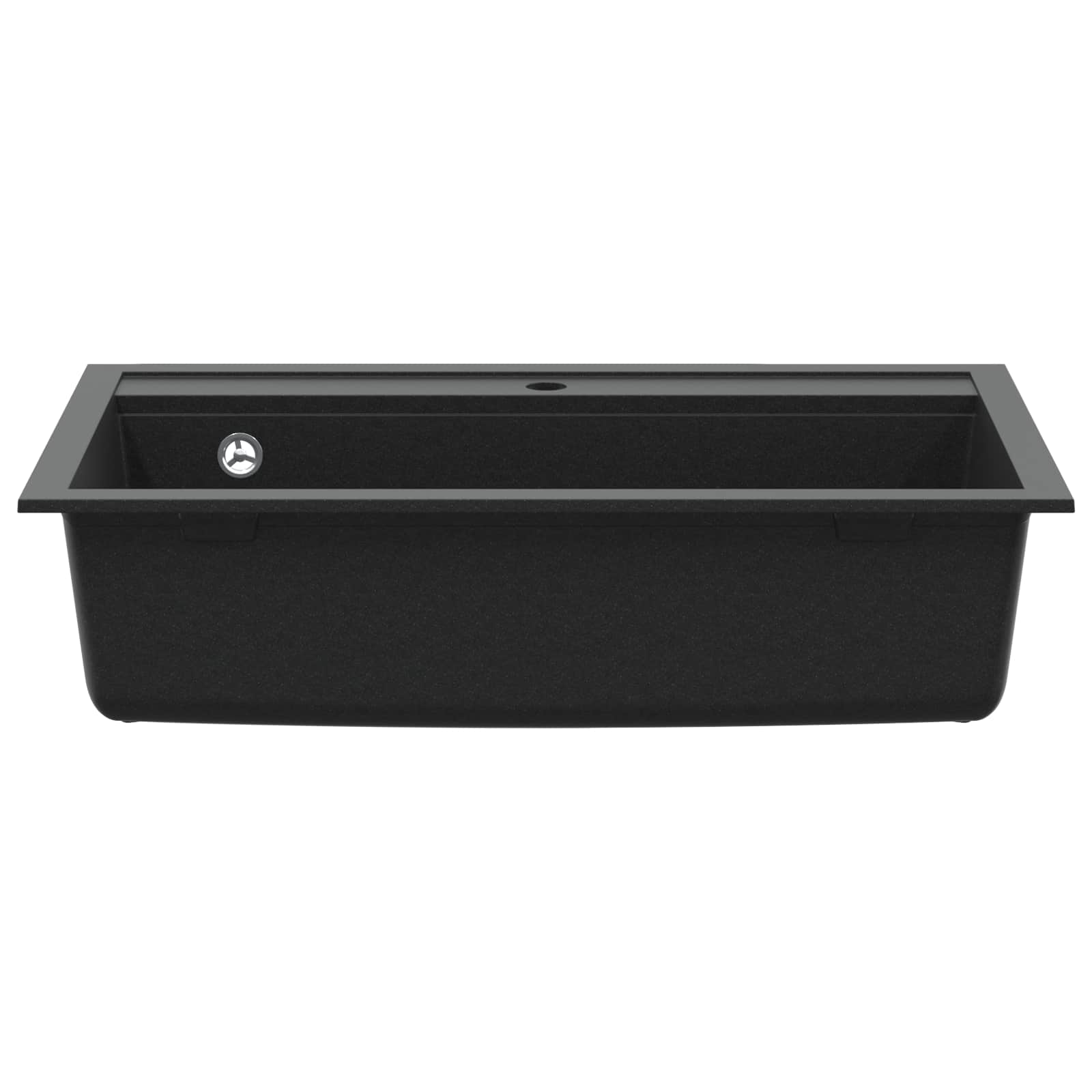 vidaXL Zlew Czarny 795 x 505 mm Granit
