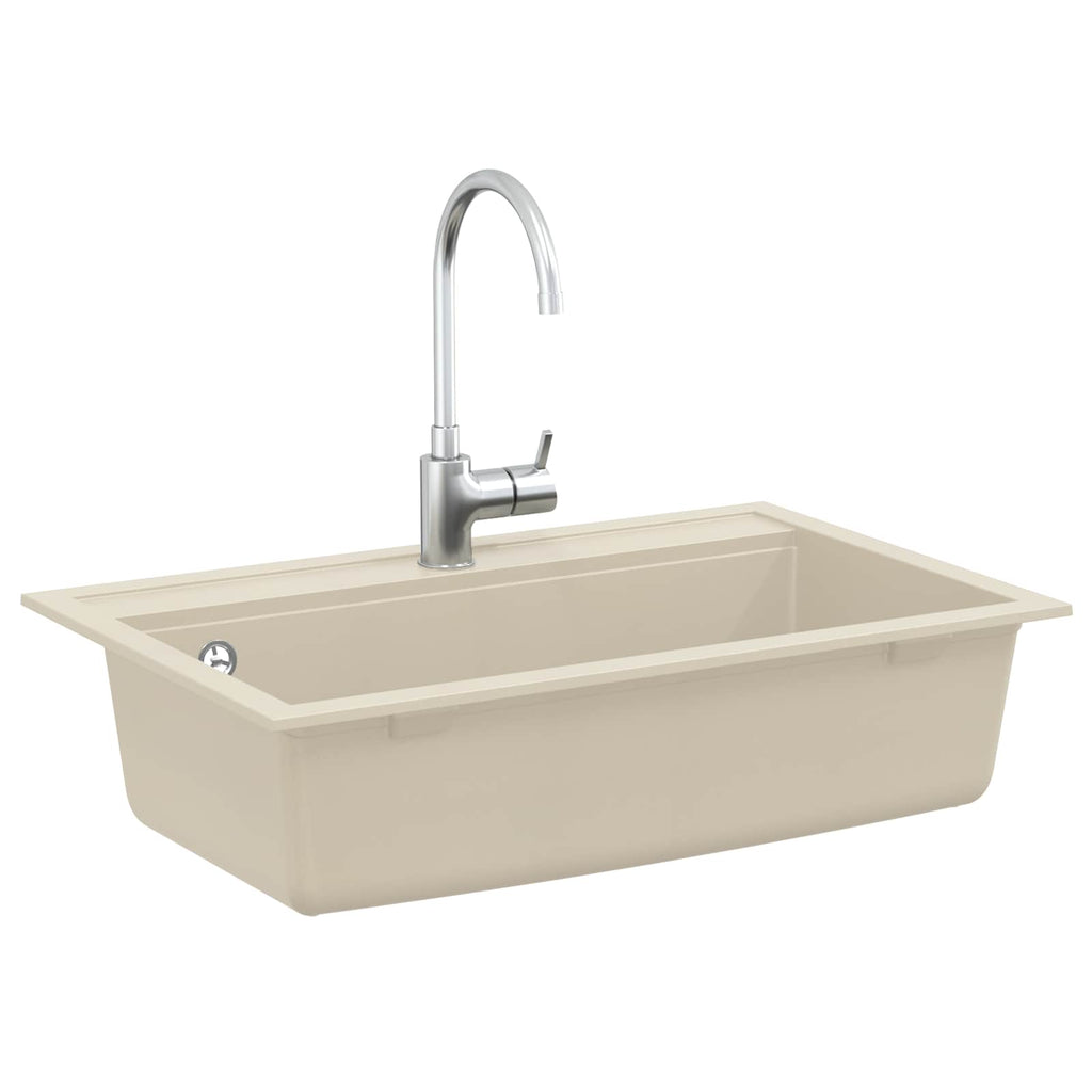 vidaXL Zlew Beżowy 795 x 505 mm Granit