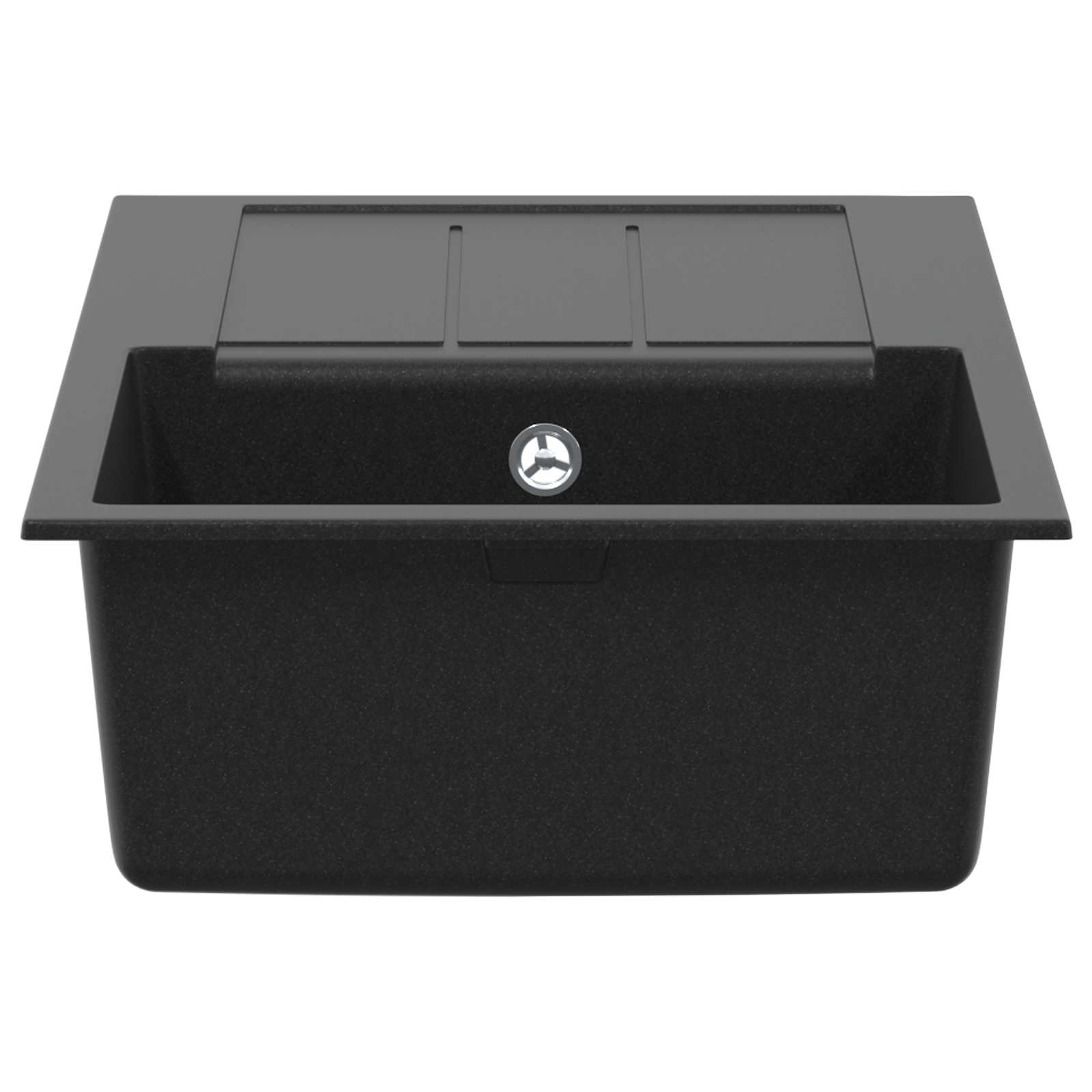 vidaXL Zlew Czarny 780 x 500 mm 80% Kwarc i 20% Żywica