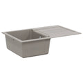 vidaXL Zlew Szary 780 x 500 mm 80% Kwarc i 20% Żywica