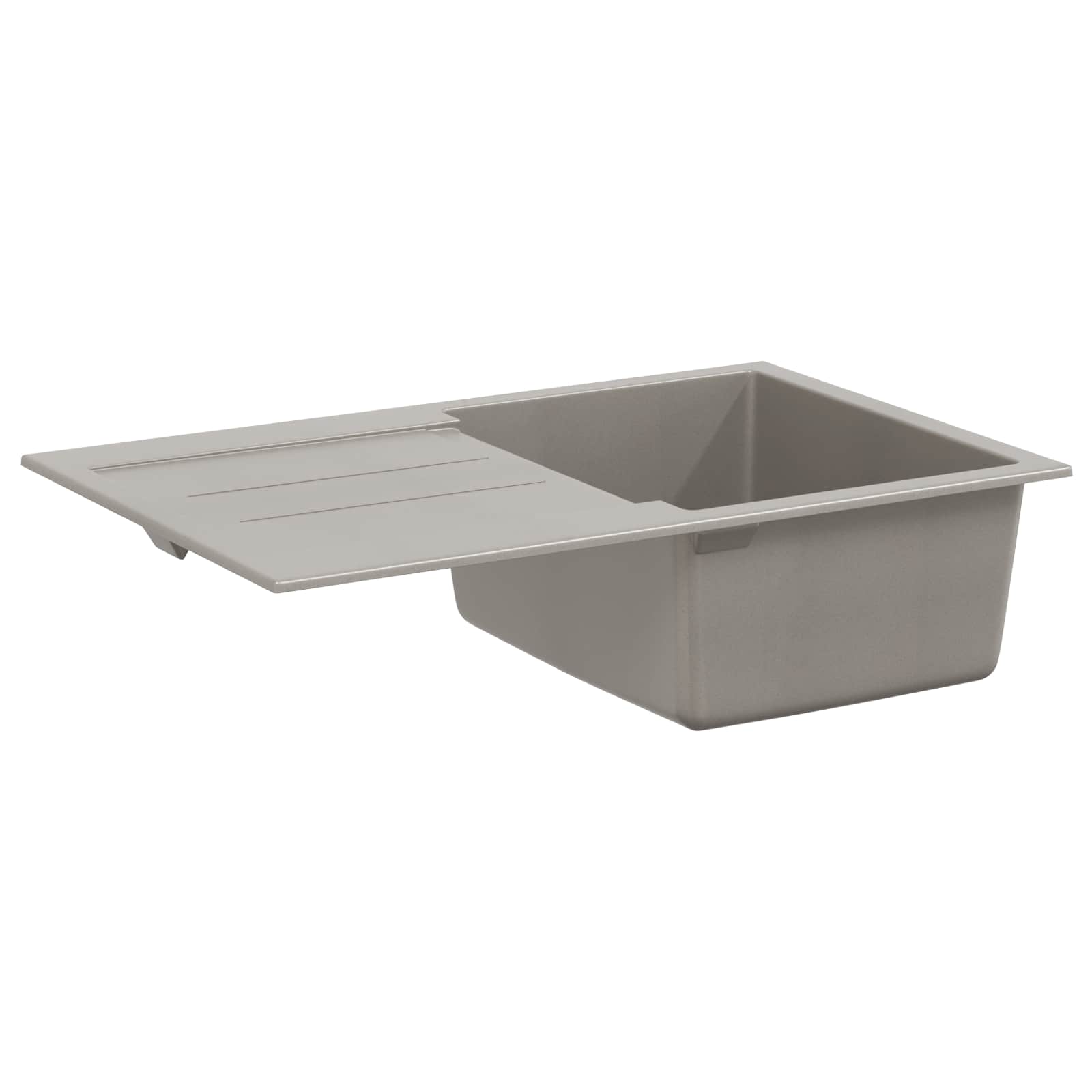 vidaXL Zlew Szary 780 x 500 mm 80% Kwarc i 20% Żywica