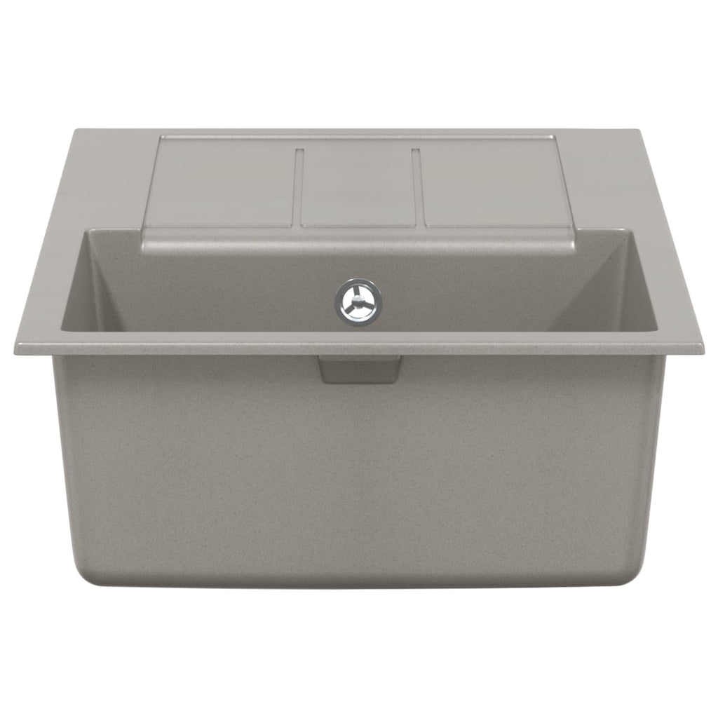 vidaXL Zlew Szary 780 x 500 mm 80% Kwarc i 20% Żywica