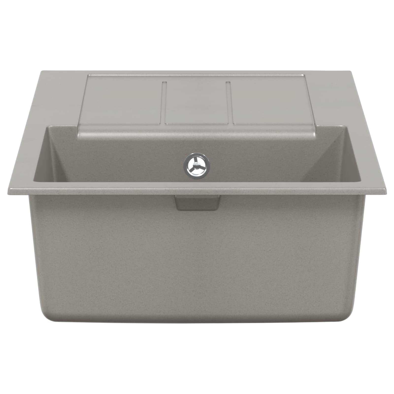 vidaXL Zlew Szary 780 x 500 mm 80% Kwarc i 20% Żywica