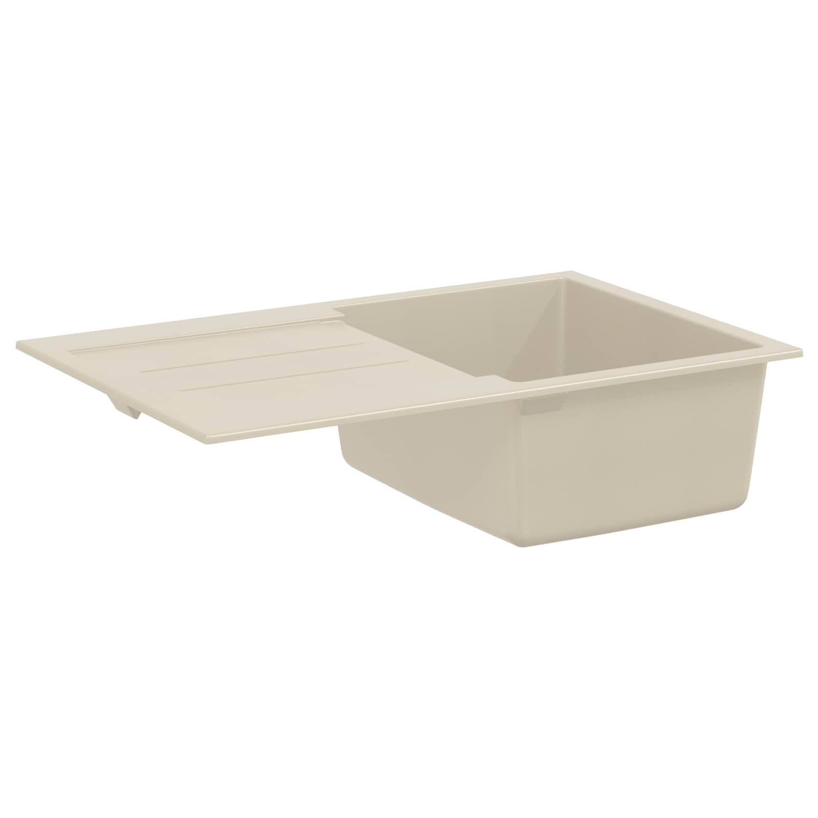 vidaXL Zlew Beżowy 780 x 500 mm 80% Kwarc i 20% Żywica