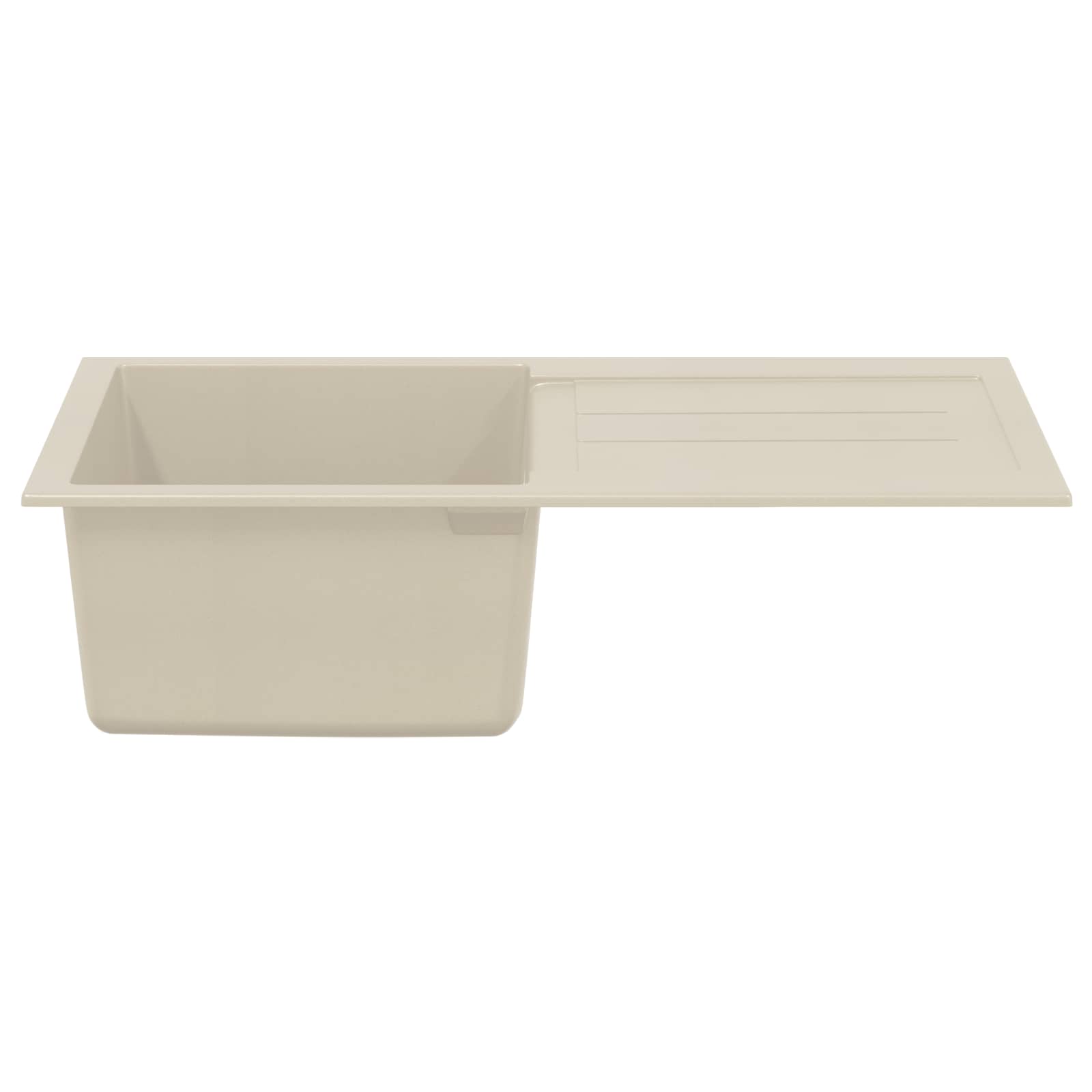 vidaXL Zlew Beżowy 780 x 500 mm 80% Kwarc i 20% Żywica
