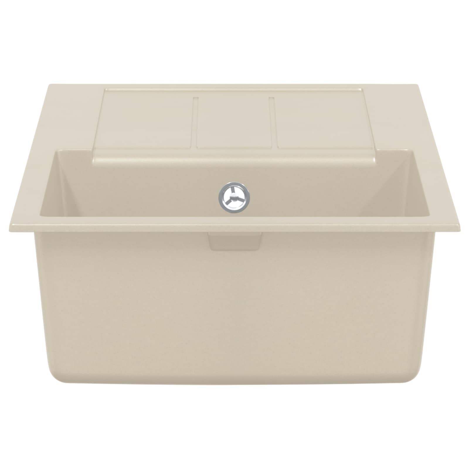 vidaXL Zlew Beżowy 780 x 500 mm 80% Kwarc i 20% Żywica
