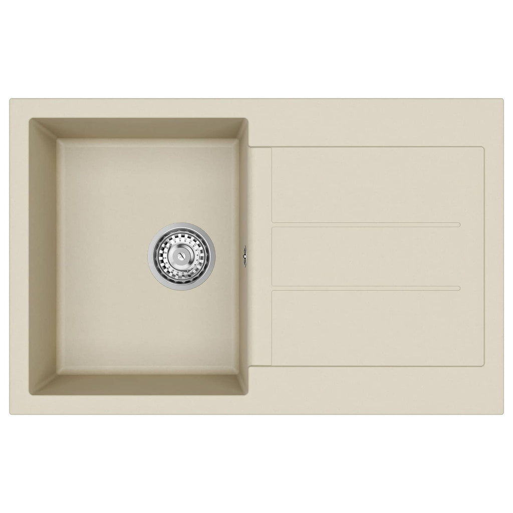 vidaXL Zlew Beżowy 780 x 500 mm 80% Kwarc i 20% Żywica