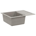 vidaXL Zlew Szary 620 x 500 mm 80% Kwarc i 20% Żywica
