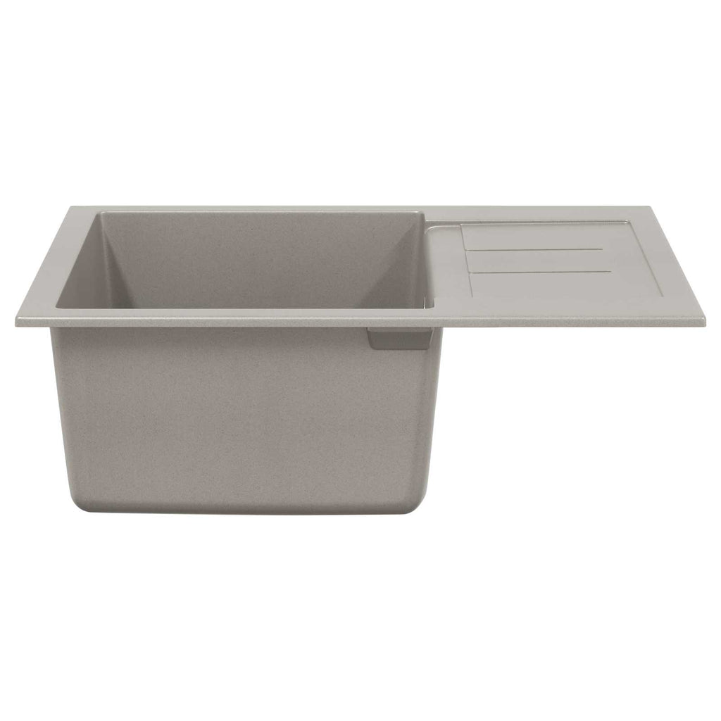 vidaXL Zlew Szary 620 x 500 mm 80% Kwarc i 20% Żywica