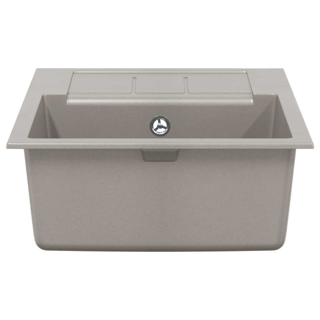 vidaXL Zlew Szary 620 x 500 mm 80% Kwarc i 20% Żywica