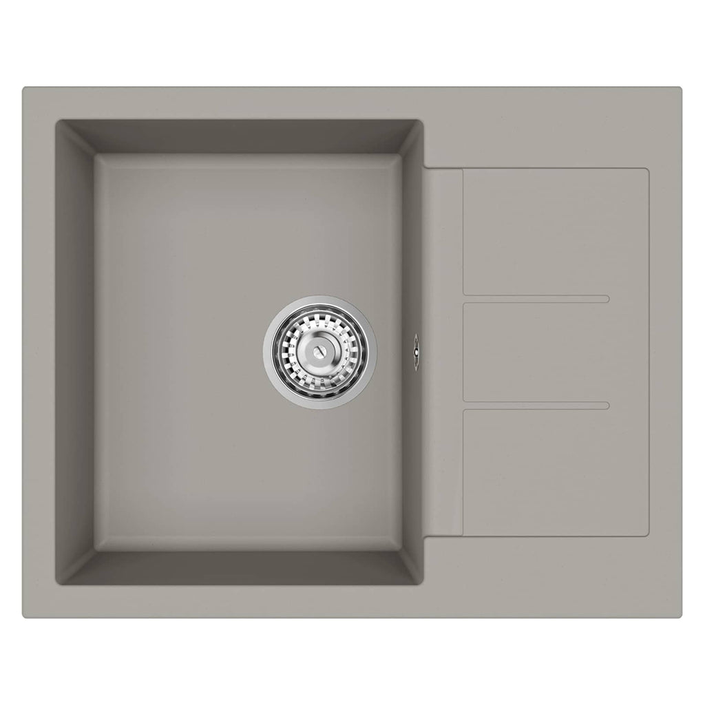 vidaXL Zlew Szary 620 x 500 mm 80% Kwarc i 20% Żywica