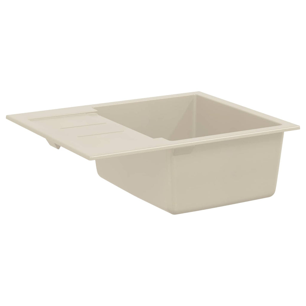 vidaXL Zlew Beżowy 620 x 500 mm 80% Kwarc i 20% Żywica