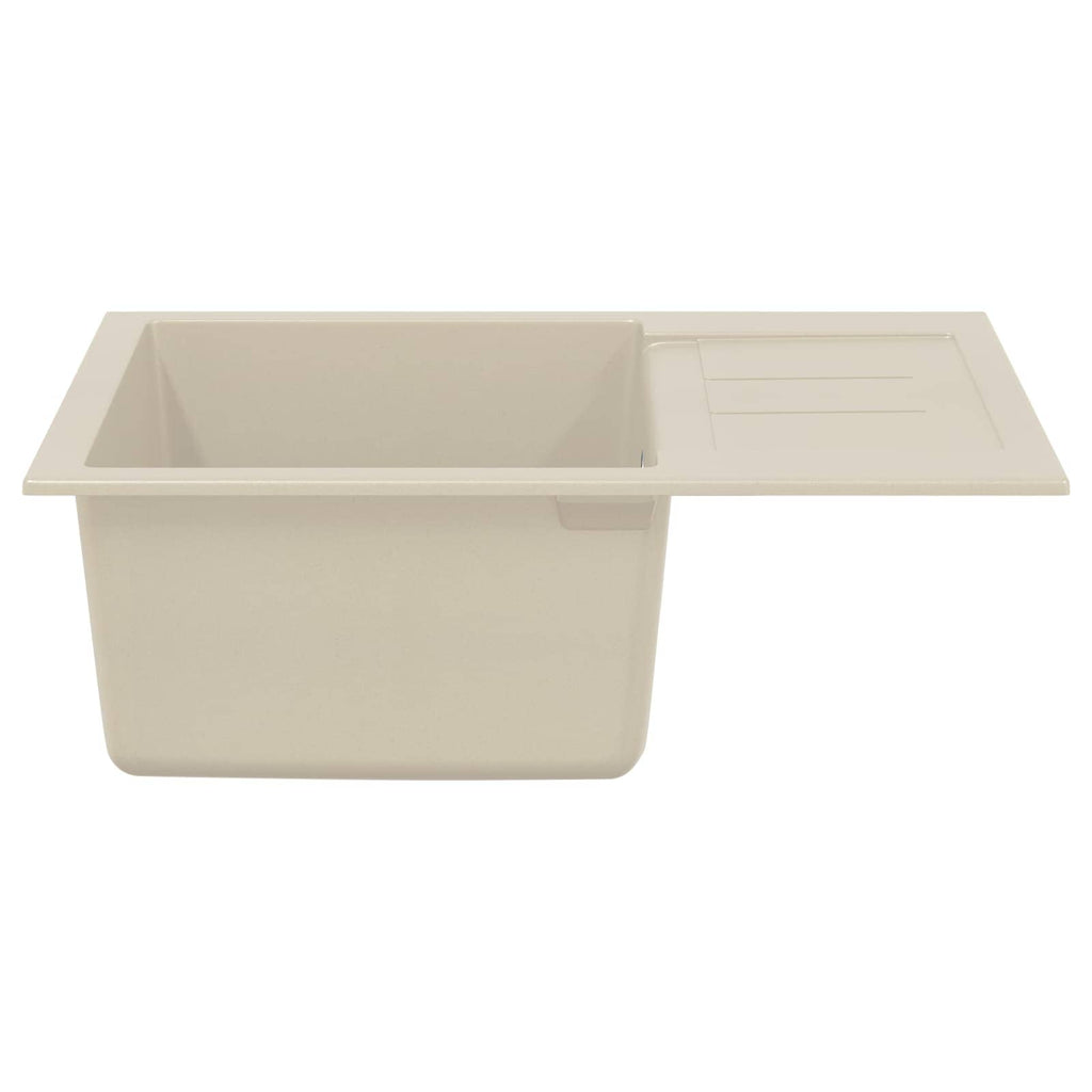 vidaXL Zlew Beżowy 620 x 500 mm 80% Kwarc i 20% Żywica