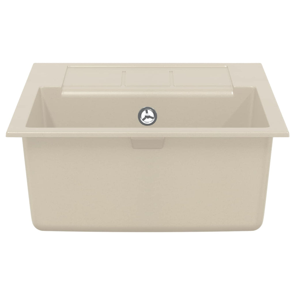 vidaXL Zlew Beżowy 620 x 500 mm 80% Kwarc i 20% Żywica