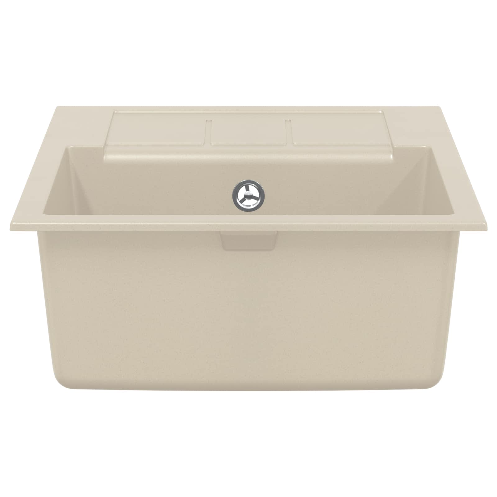 vidaXL Zlew Beżowy 620 x 500 mm 80% Kwarc i 20% Żywica