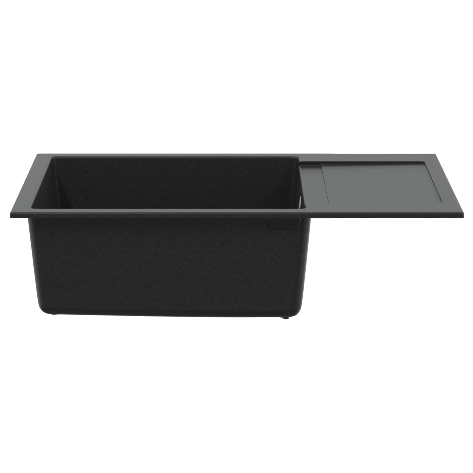 vidaXL Zlew Czarny 780 x 500 mm 80% Kwarc i 20% Żywica
