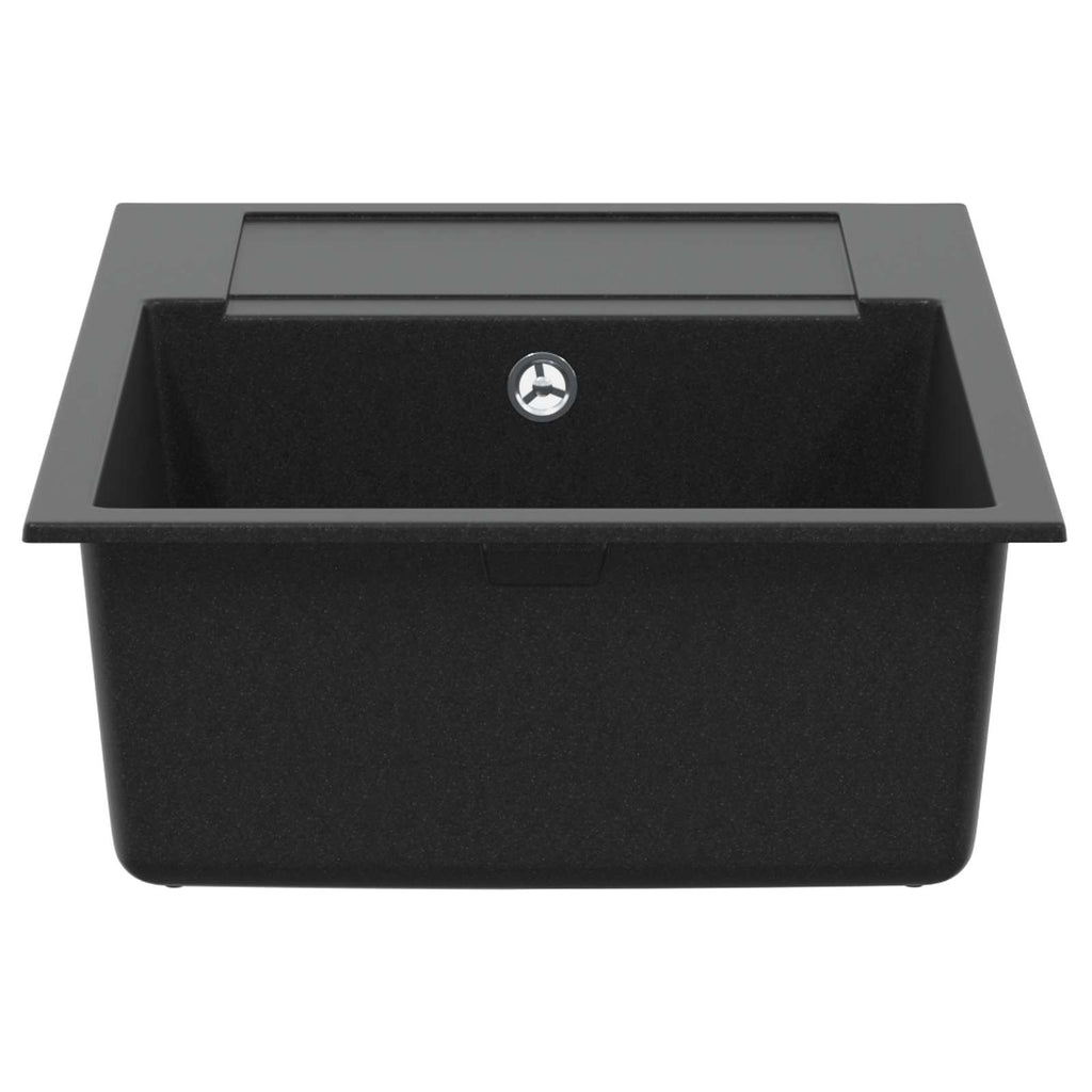 vidaXL Zlew Czarny 780 x 500 mm 80% Kwarc i 20% Żywica