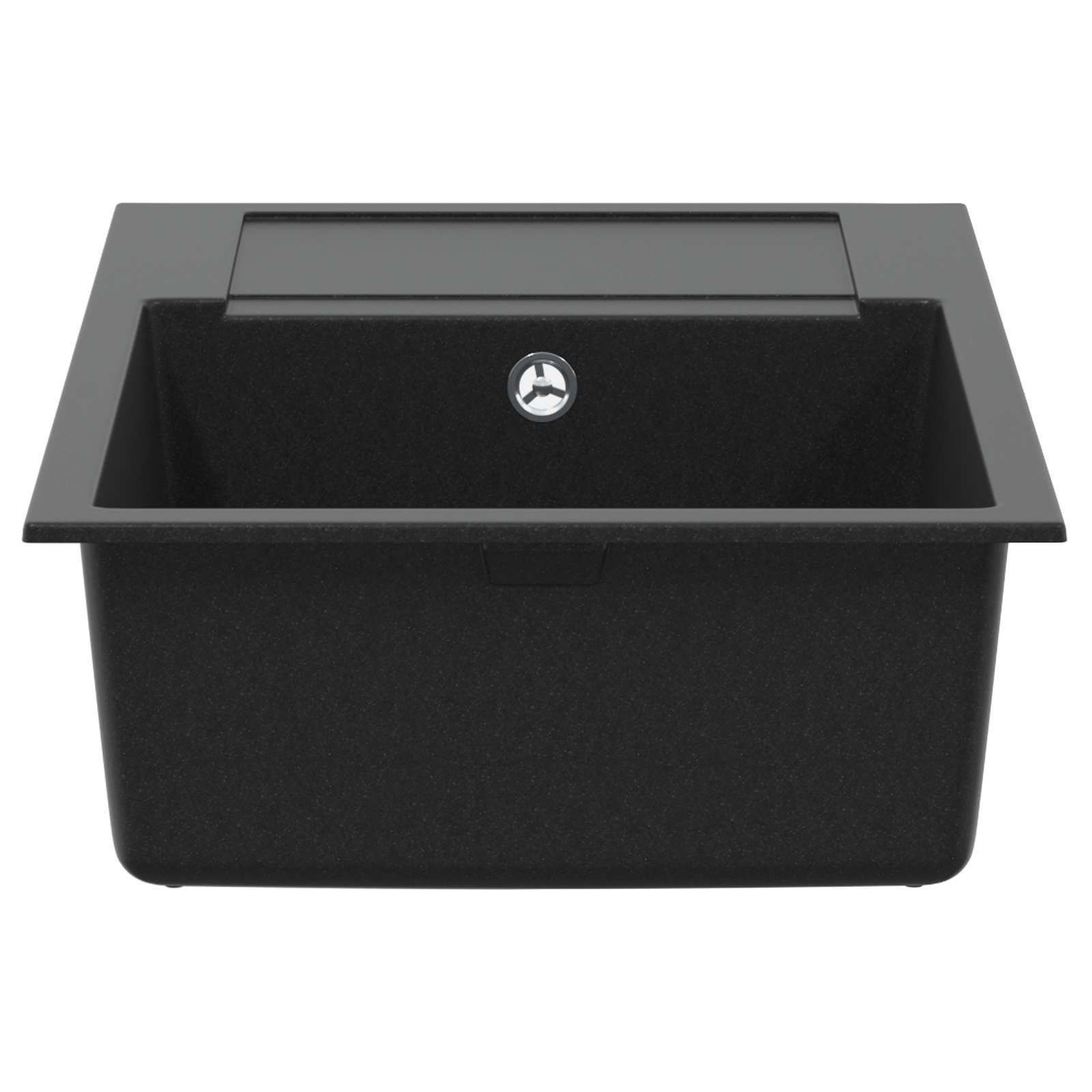 vidaXL Zlew Czarny 780 x 500 mm 80% Kwarc i 20% Żywica