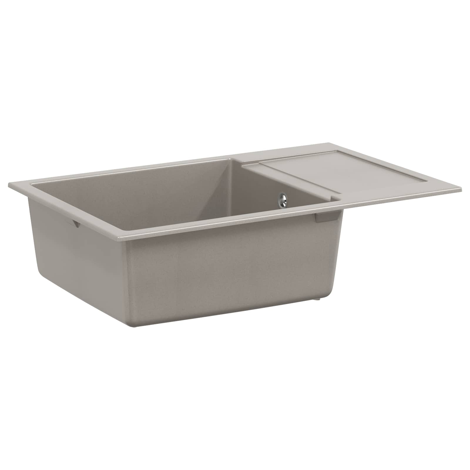 vidaXL Zlew Szary 780 x 500 mm 80% Kwarc i 20% Żywica