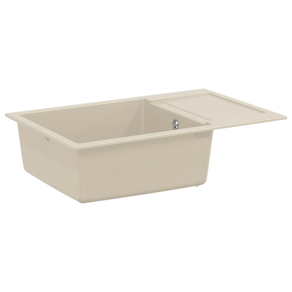 vidaXL Zlew Beżowy 780 x 500 mm 80% Kwarc i 20% Żywica
