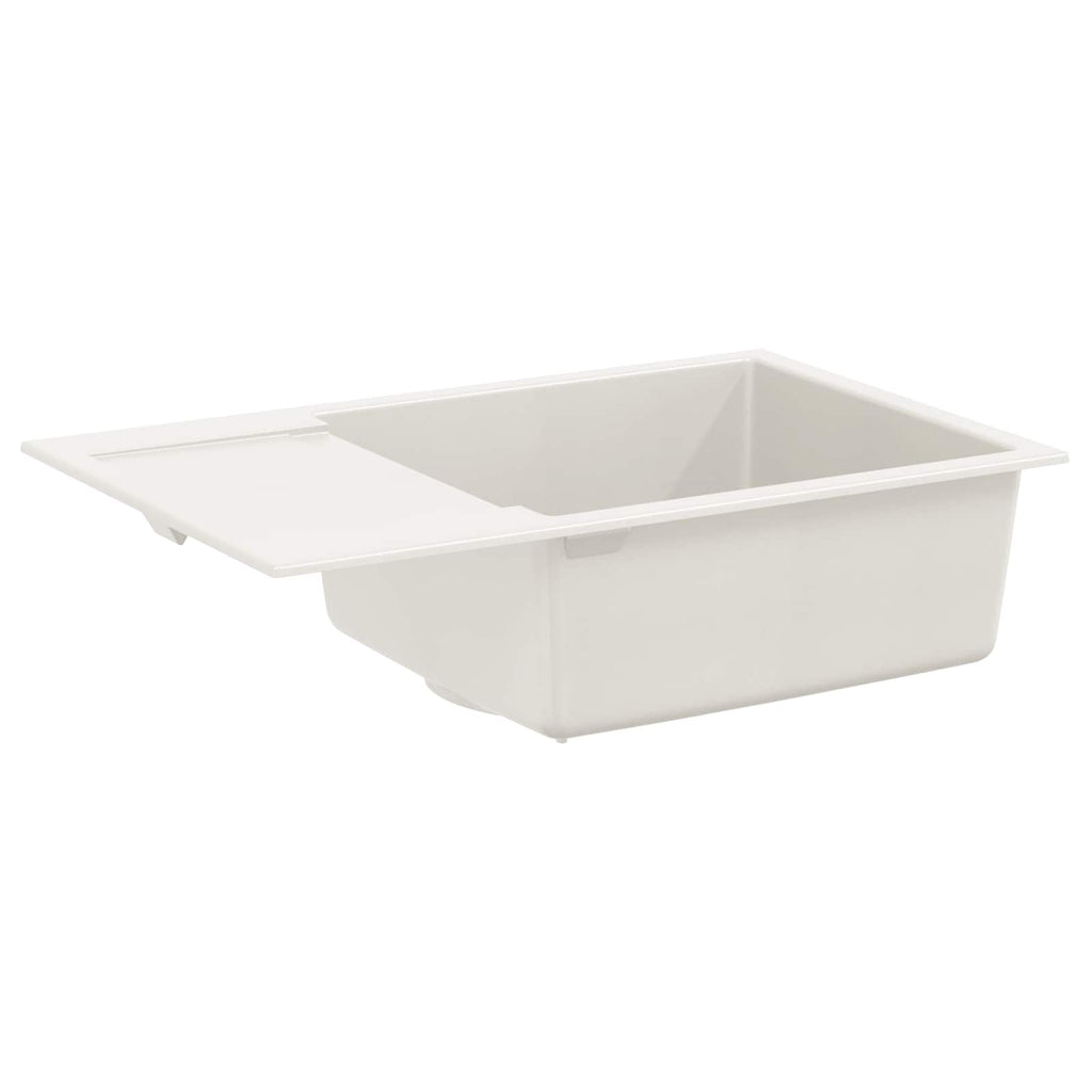 vidaXL Zlew Biały 780 x 500 mm 80% Kwarc i 20% Żywica