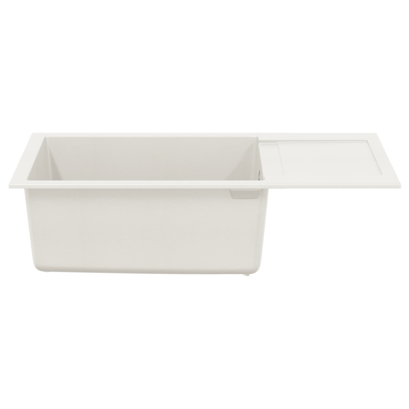 vidaXL Zlew Biały 780 x 500 mm 80% Kwarc i 20% Żywica