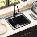 vidaXL Zlew Czarny 470 x 440 mm Granit
