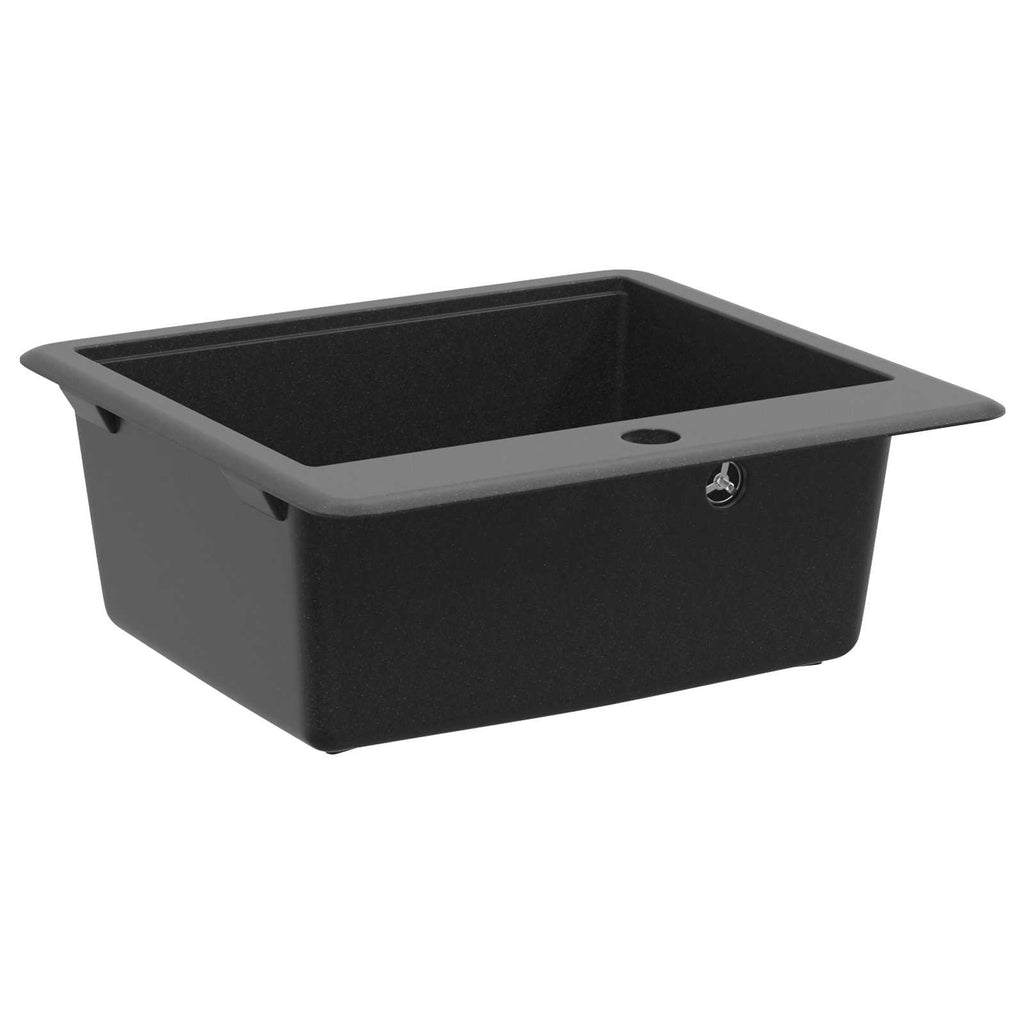 vidaXL Zlew Czarny 470 x 440 mm Granit