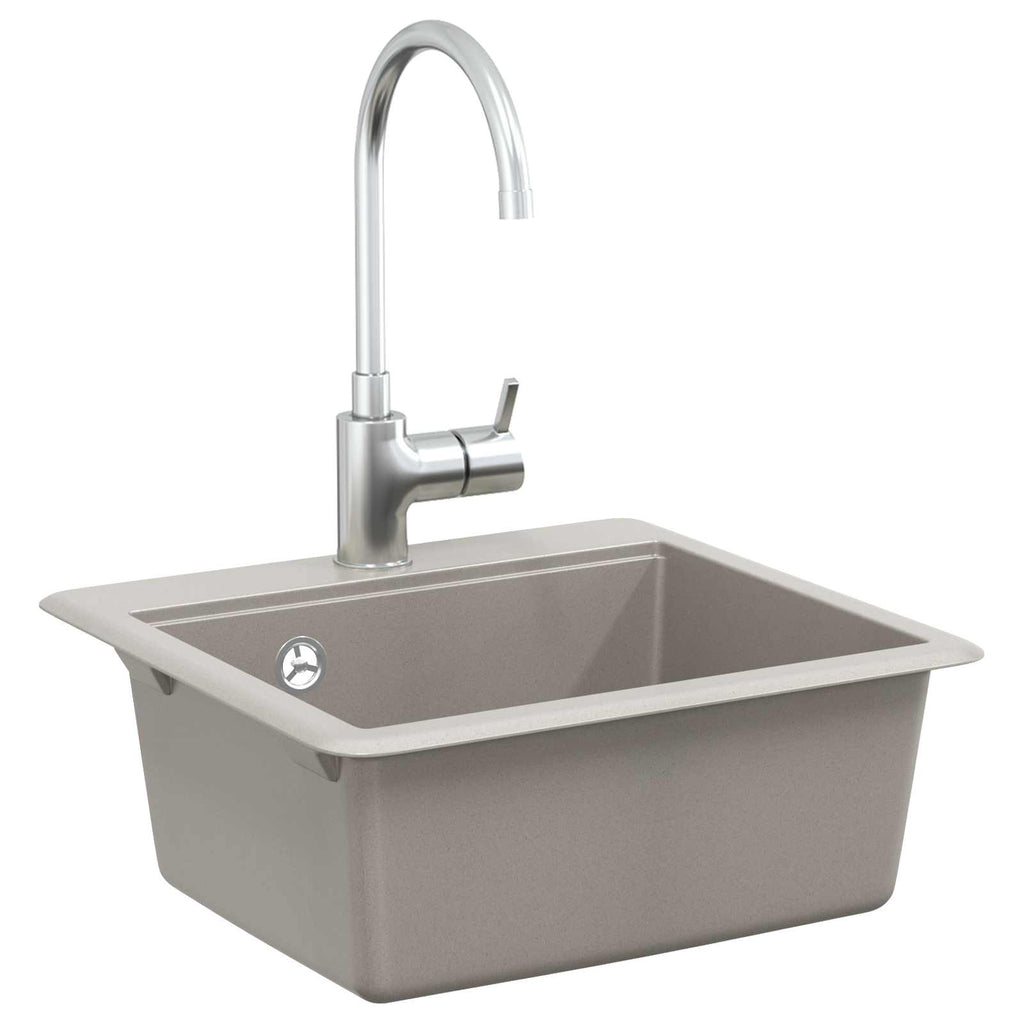 vidaXL Zlew Szary 470 x 440 mm Granit