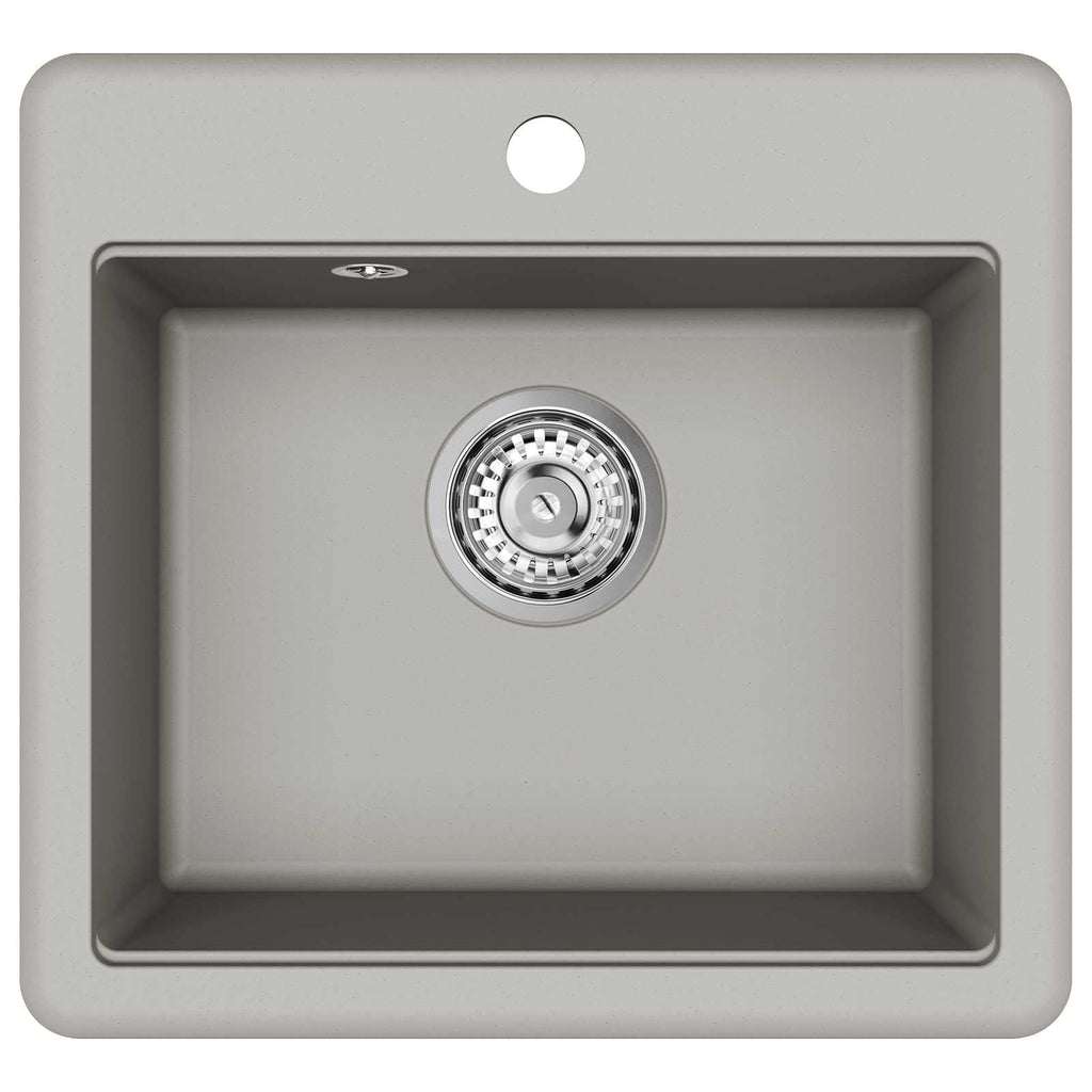 vidaXL Zlew Szary 470 x 440 mm Granit