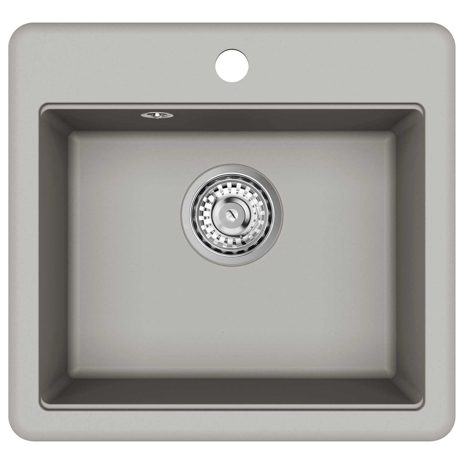 vidaXL Zlew Szary 470 x 440 mm Granit