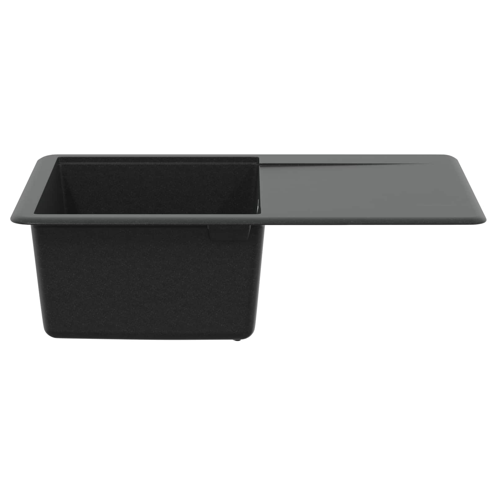 vidaXL Zlew Czarny 670 x 460 mm Granit