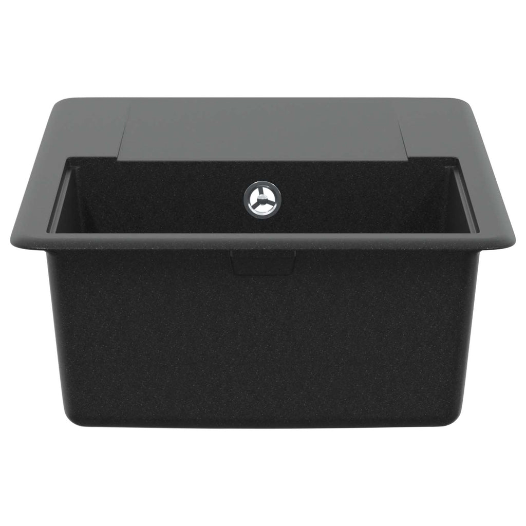 vidaXL Zlew Czarny 670 x 460 mm Granit