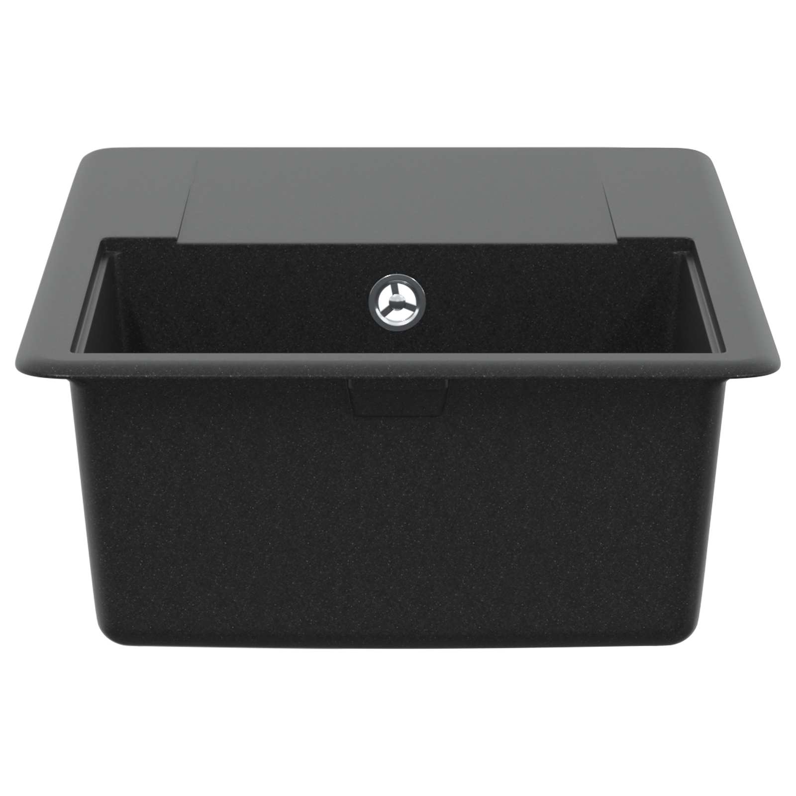 vidaXL Zlew Czarny 670 x 460 mm Granit