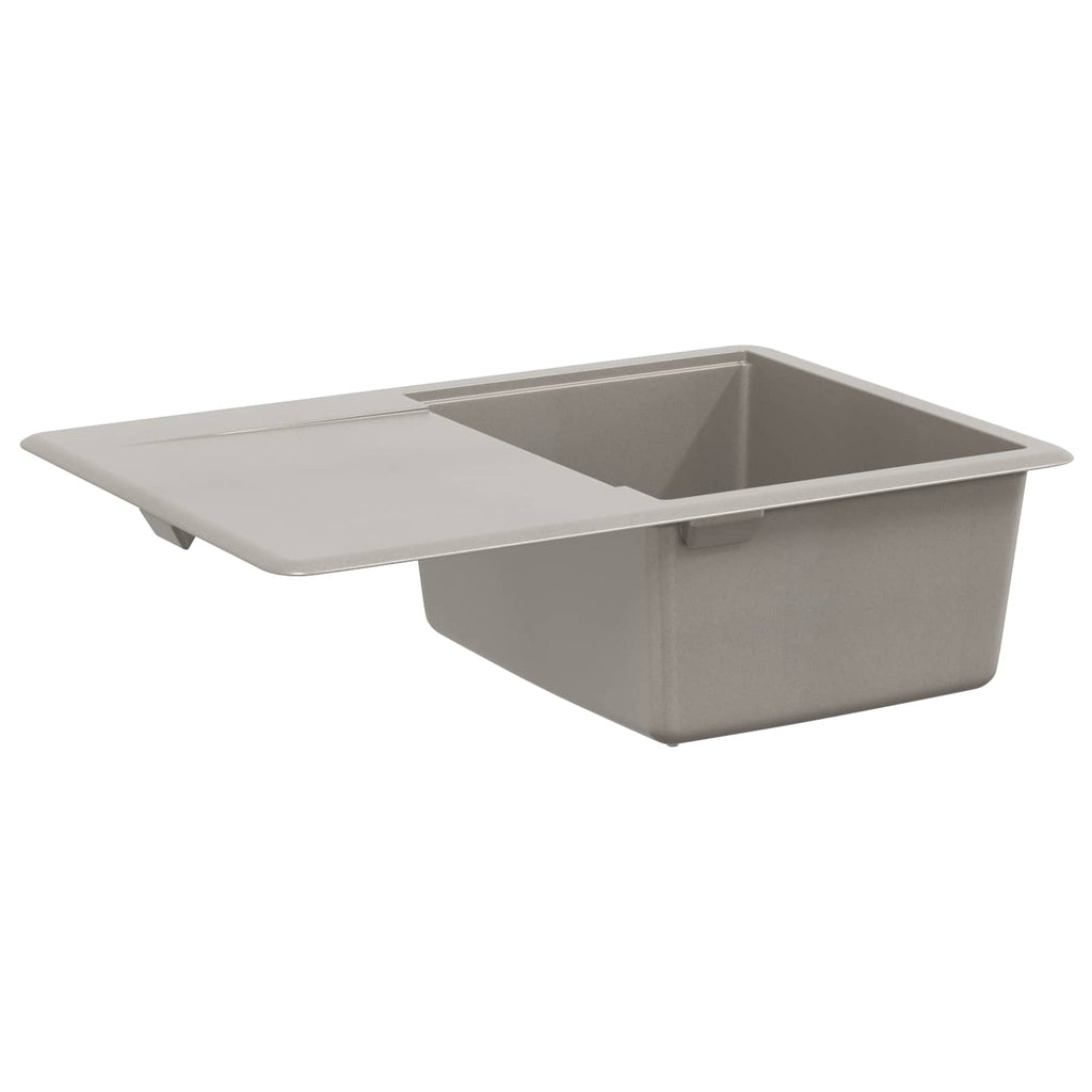 vidaXL Zlew Szary 670 x 460 mm 80% Kwarc i 20% Żywica