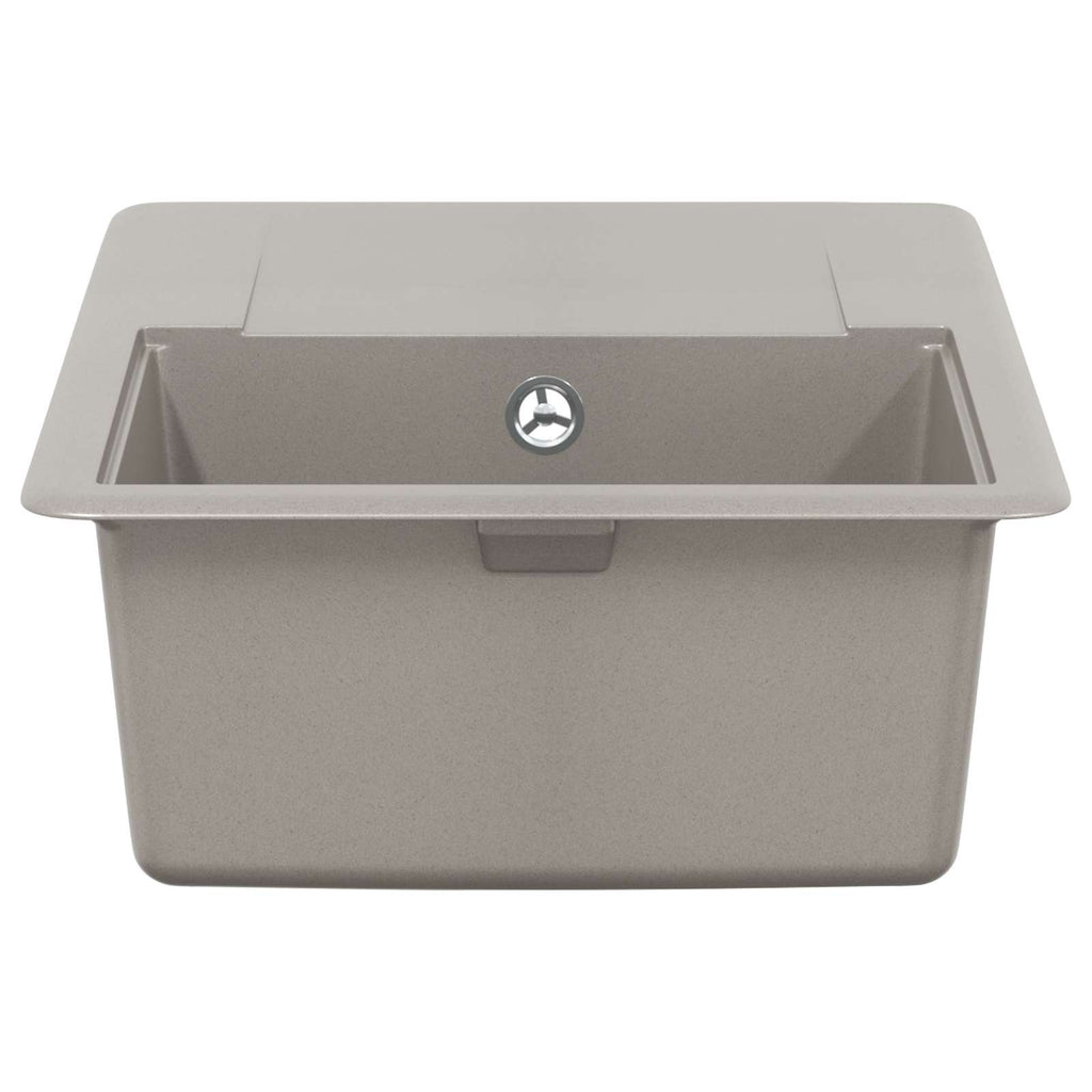 vidaXL Zlew Szary 670 x 460 mm 80% Kwarc i 20% Żywica