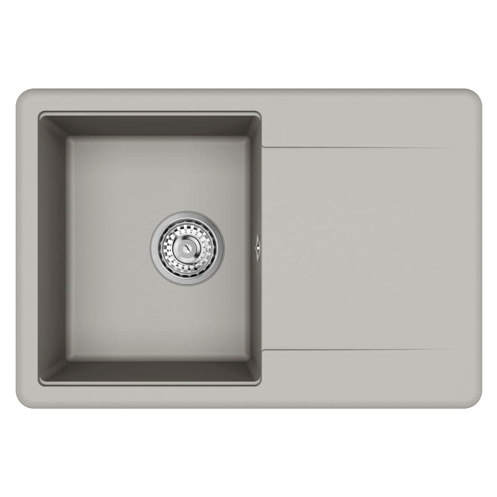 vidaXL Zlew Szary 670 x 460 mm 80% Kwarc i 20% Żywica