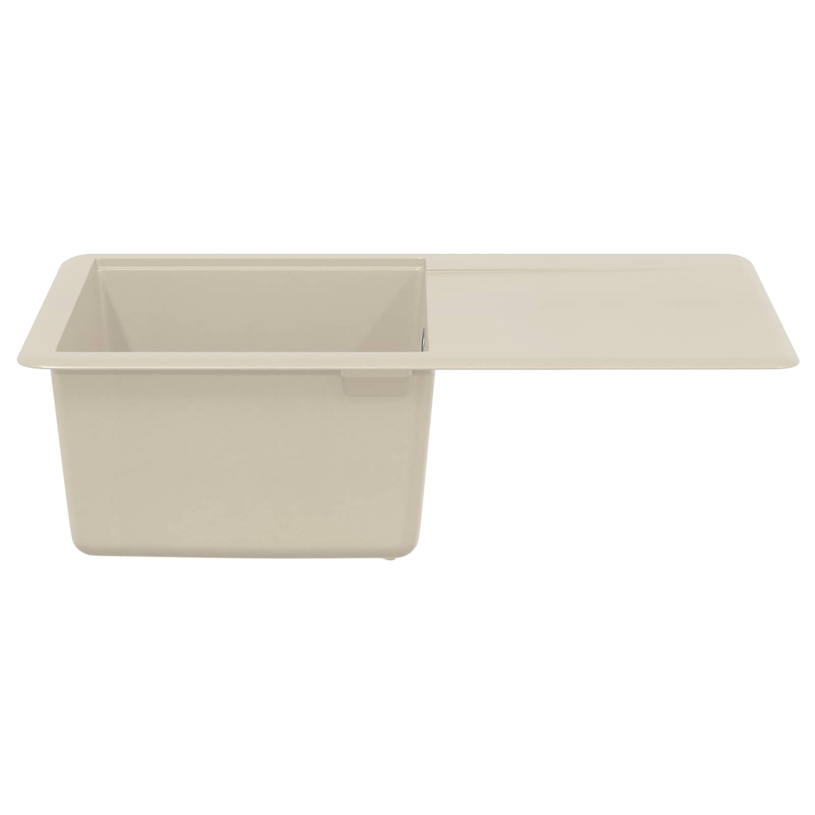 vidaXL Zlew Beżowy 670 x 460 mm 80% Kwarc i 20% Żywica
