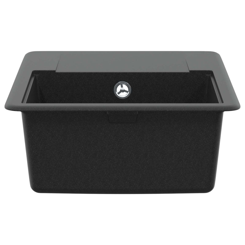 vidaXL Zlew Czarny 560 x 460 mm 80% Kwarc i 20% Żywica