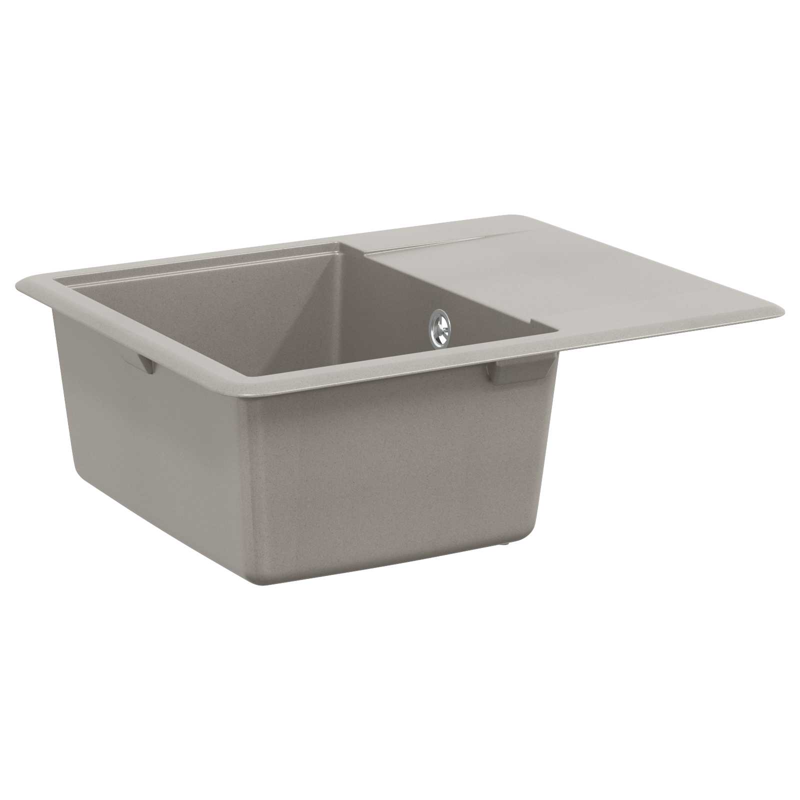 vidaXL Zlew Szary 560 x 460 mm 80% Kwarc i 20% Żywica