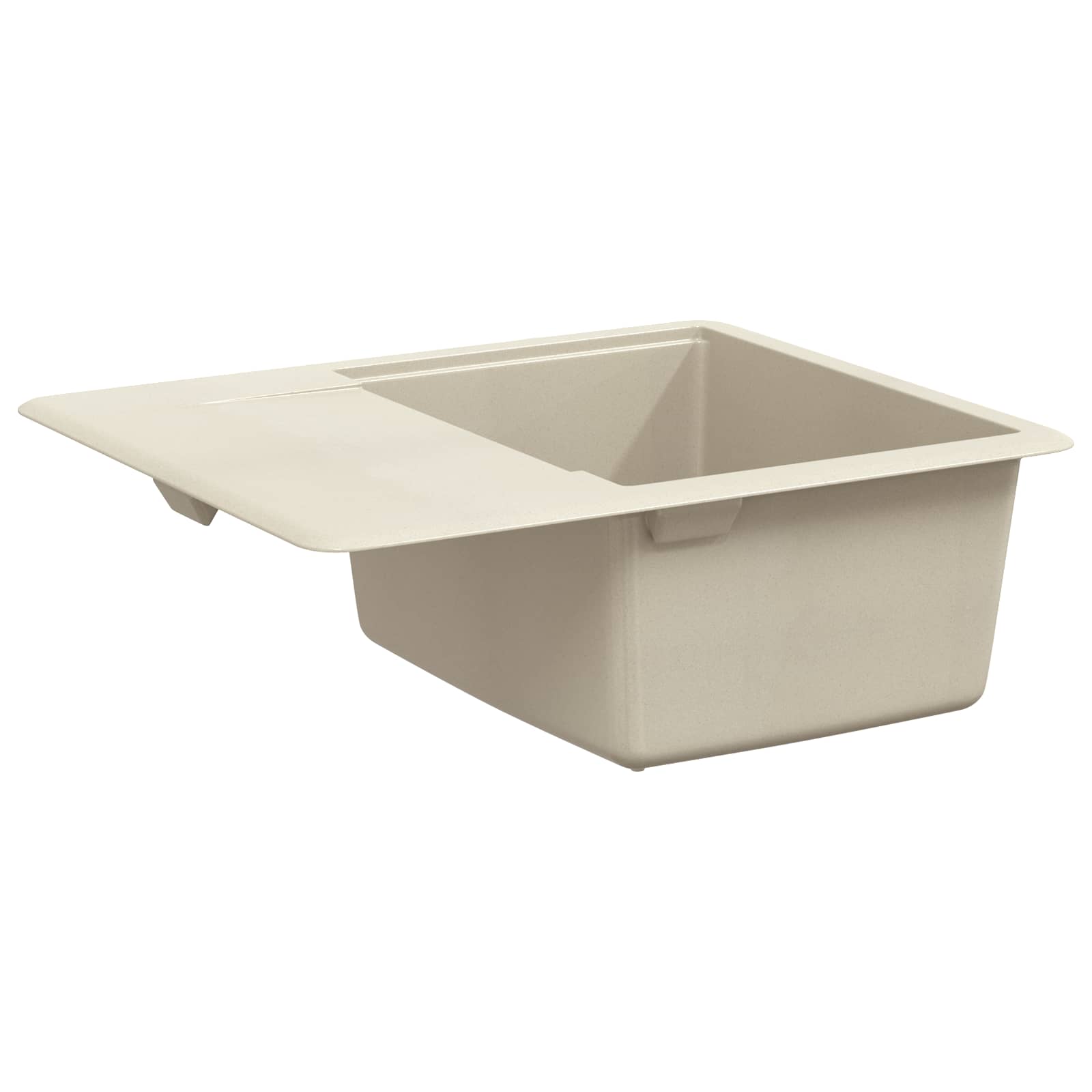 vidaXL Zlew Beżowy 560 x 460 mm 80% Kwarc i 20% Żywica