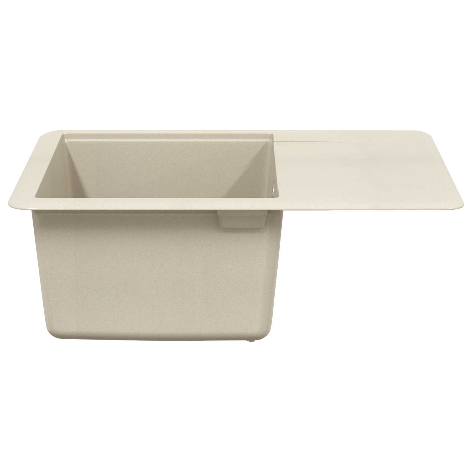 vidaXL Zlew Beżowy 560 x 460 mm 80% Kwarc i 20% Żywica