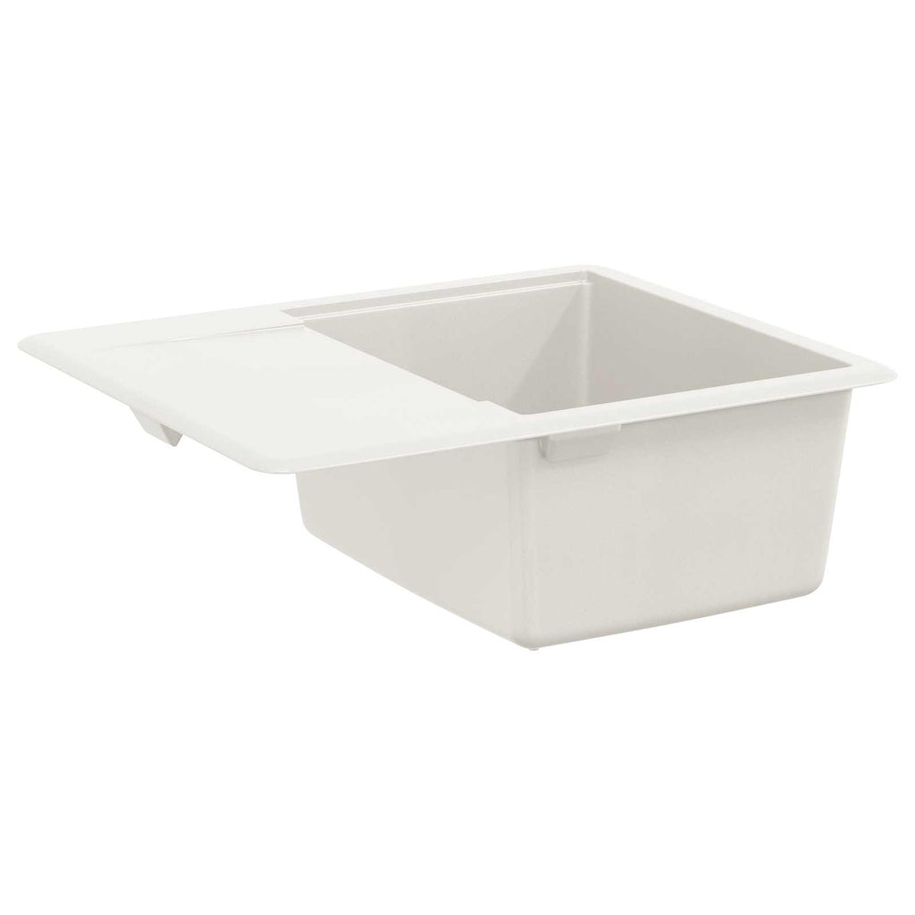 vidaXL Zlew Biały 560 x 460 mm 80% Kwarc i 20% Żywica