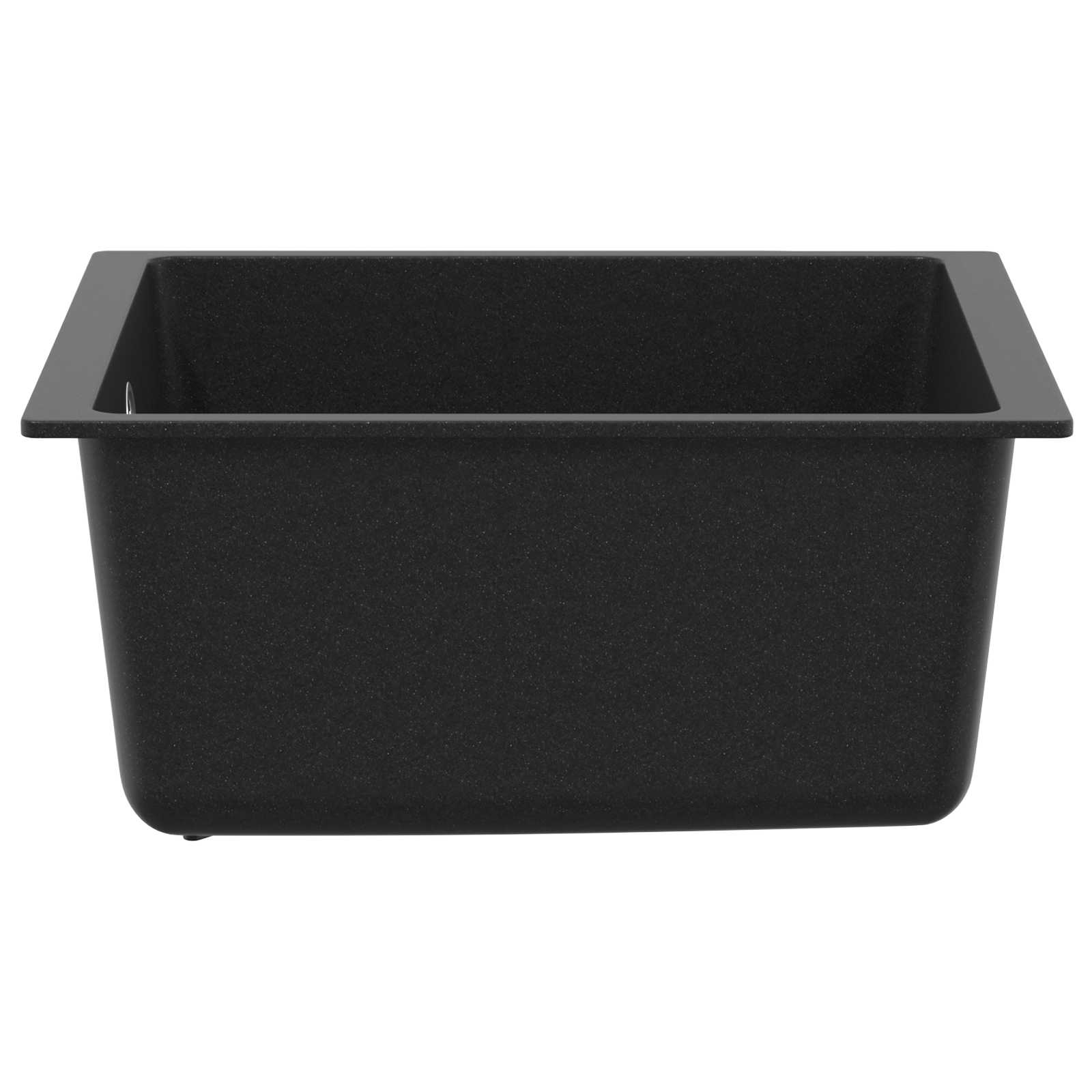 vidaXL Zlew Czarny 370 x 460 mm 80% Kwarc i 20% Żywica