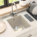 vidaXL Zlew Beżowy 370 x 460 mm 80% Kwarc i 20% Żywica