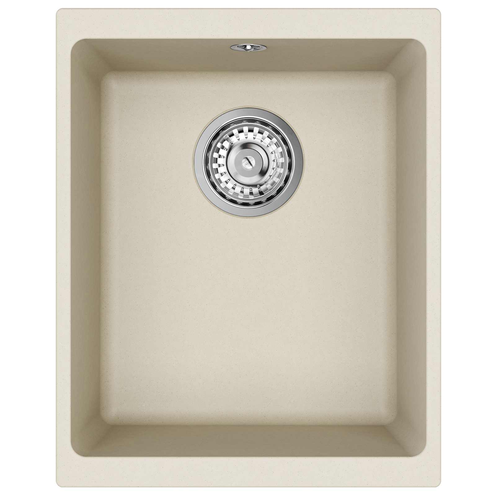 vidaXL Zlew Beżowy 370 x 460 mm 80% Kwarc i 20% Żywica