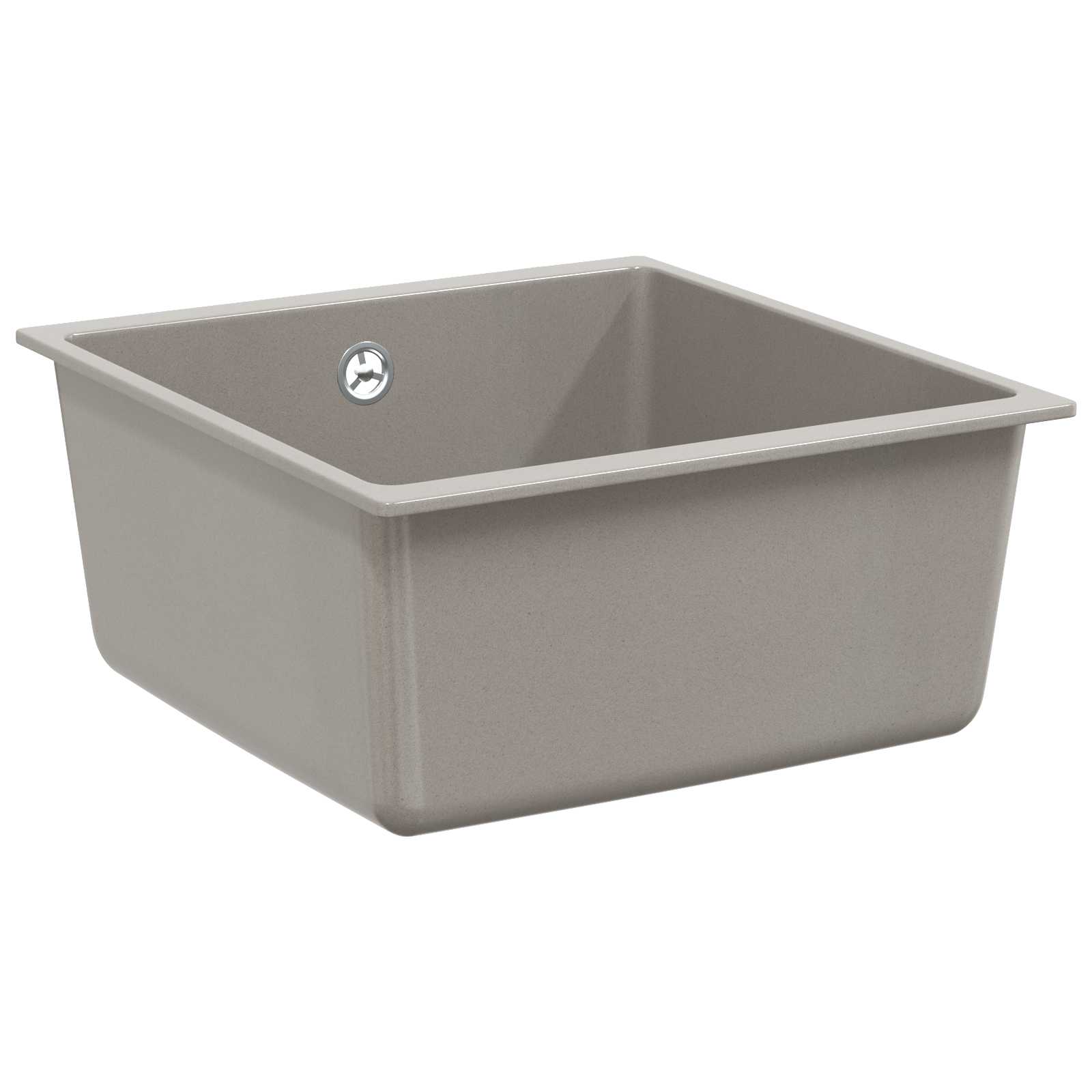 vidaXL Zlew Szary 430 x 460 mm 80% Kwarc i 20% Żywica