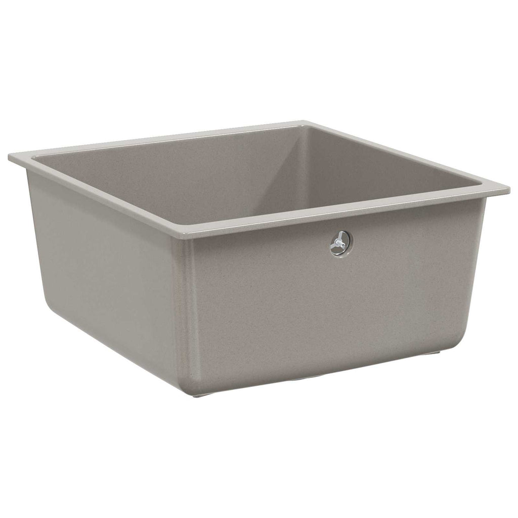 vidaXL Zlew Szary 430 x 460 mm 80% Kwarc i 20% Żywica